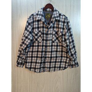 Anchorage Flannel Men 2XL XXL Plaid Expedition Denim Lined Heavy Cotton Black